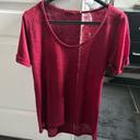 T-shirt long bordeaux