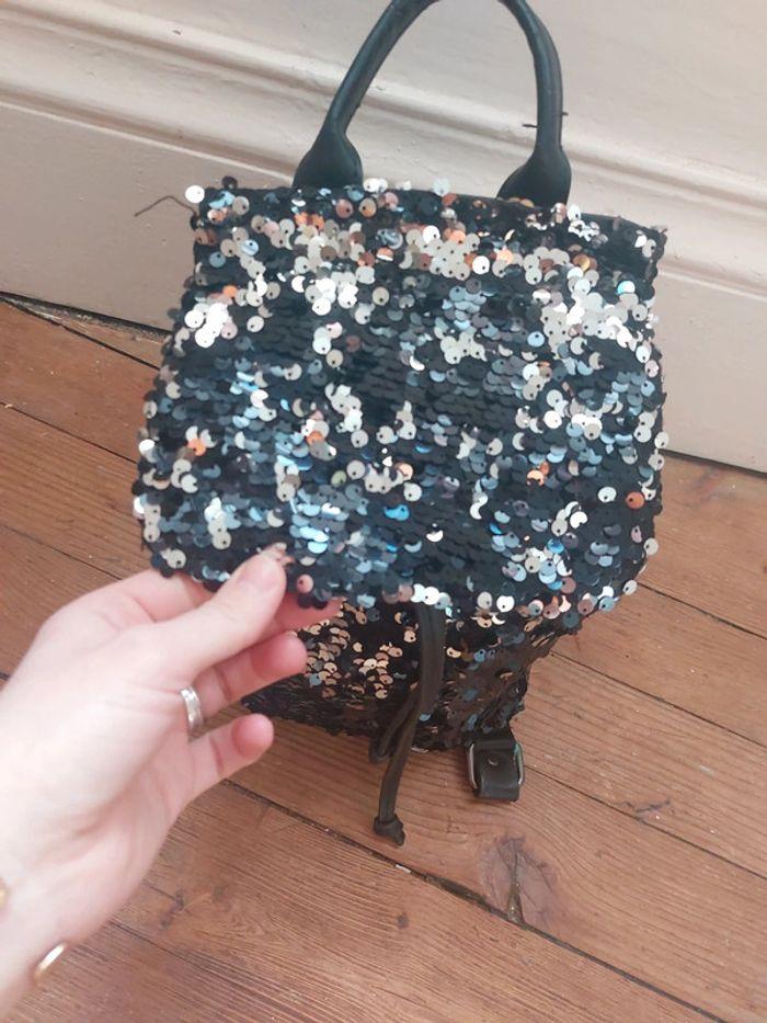 Sac à dos cuir noir et sequins missguided - photo numéro 2