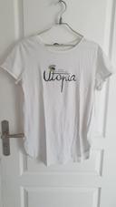 Tee-shirt blanc bijoux T.L - Zara