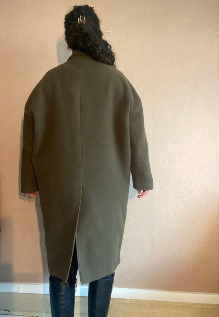 Vintage khaki winter coat with pockets - photo numéro 5