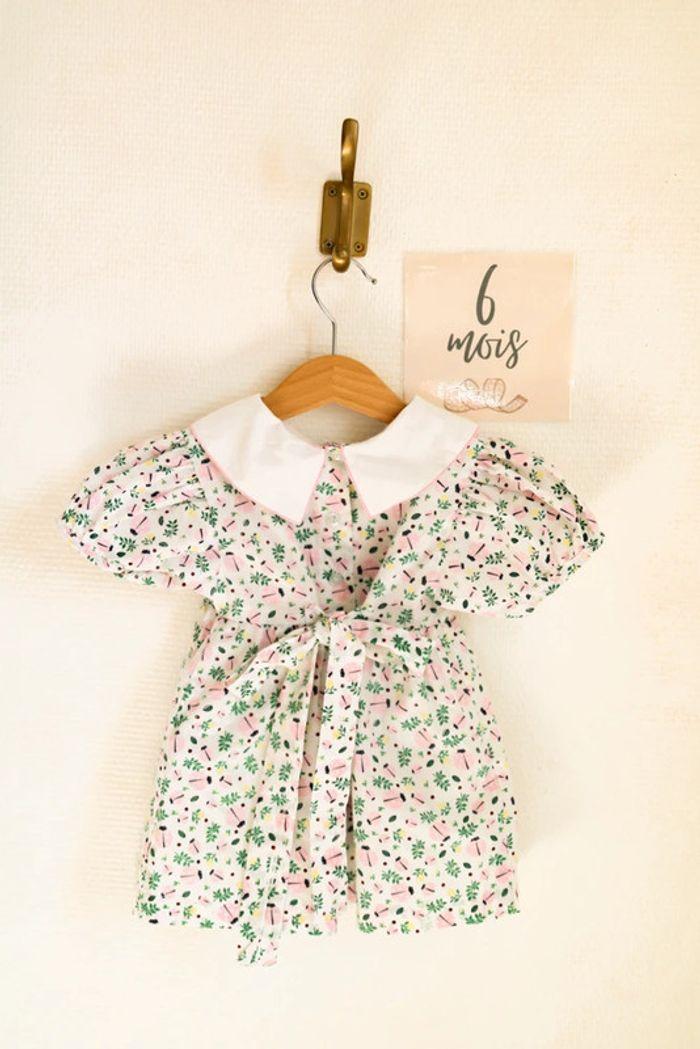 Robe floral coccinelle brodée, Vintage, 6 mois - photo numéro 5