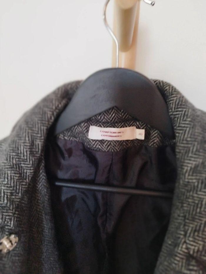 Comptoir Des Cotonniers Manteau long en laine Gris anthracite - photo numéro 14