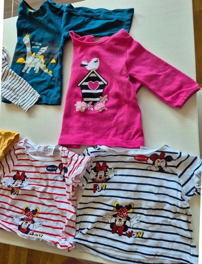 Lot de 6 t-shirt 6 mois bébé manches longues et courtes - photo numéro 2