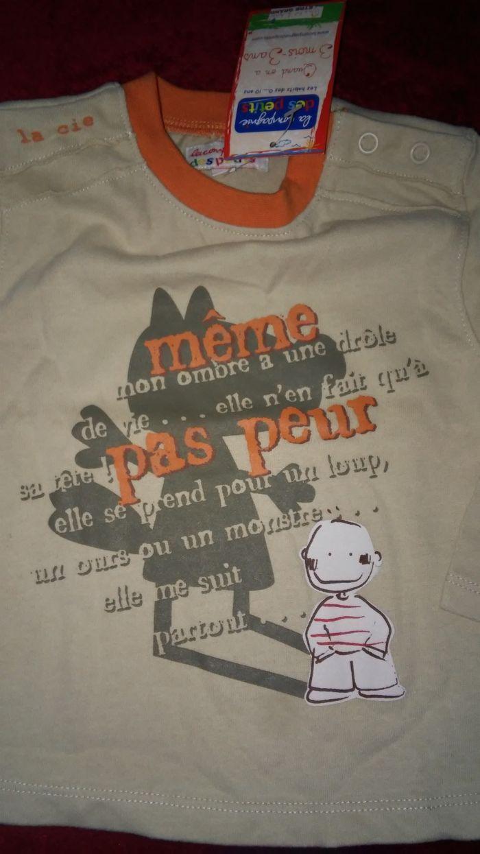 Tee-shirt manches longues beige 12 mois garçon la compagnie des petits - photo numéro 3