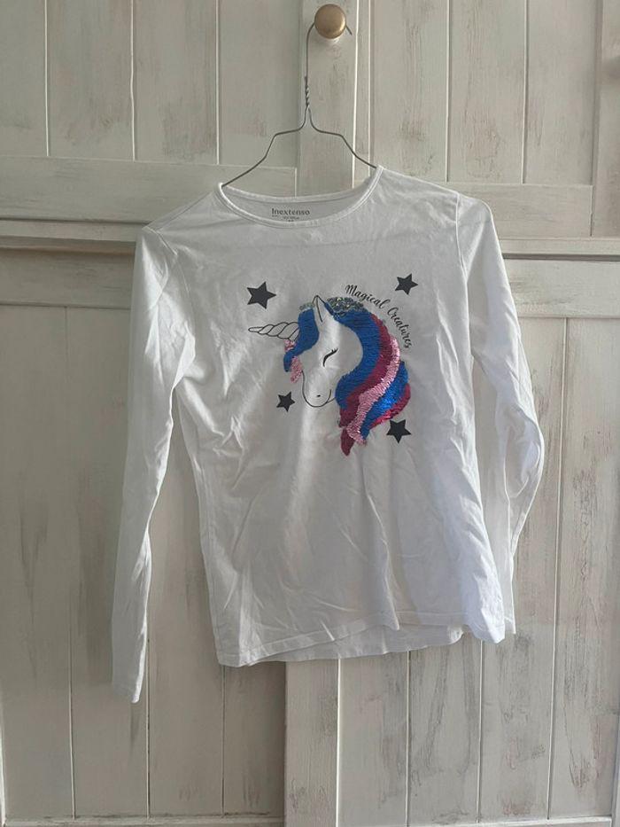 T-shirt licorne inextenso 12 ans - photo numéro 1