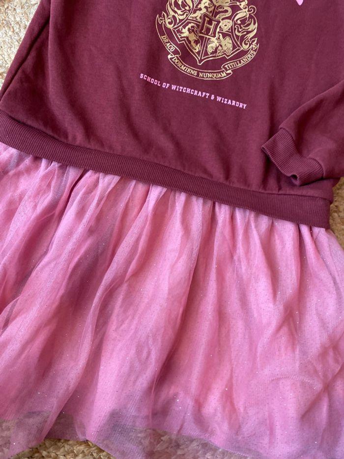 Robe sweat avec tulle Harry Potter rose et bordeaux H&M taille 9-10 ans - photo numéro 4