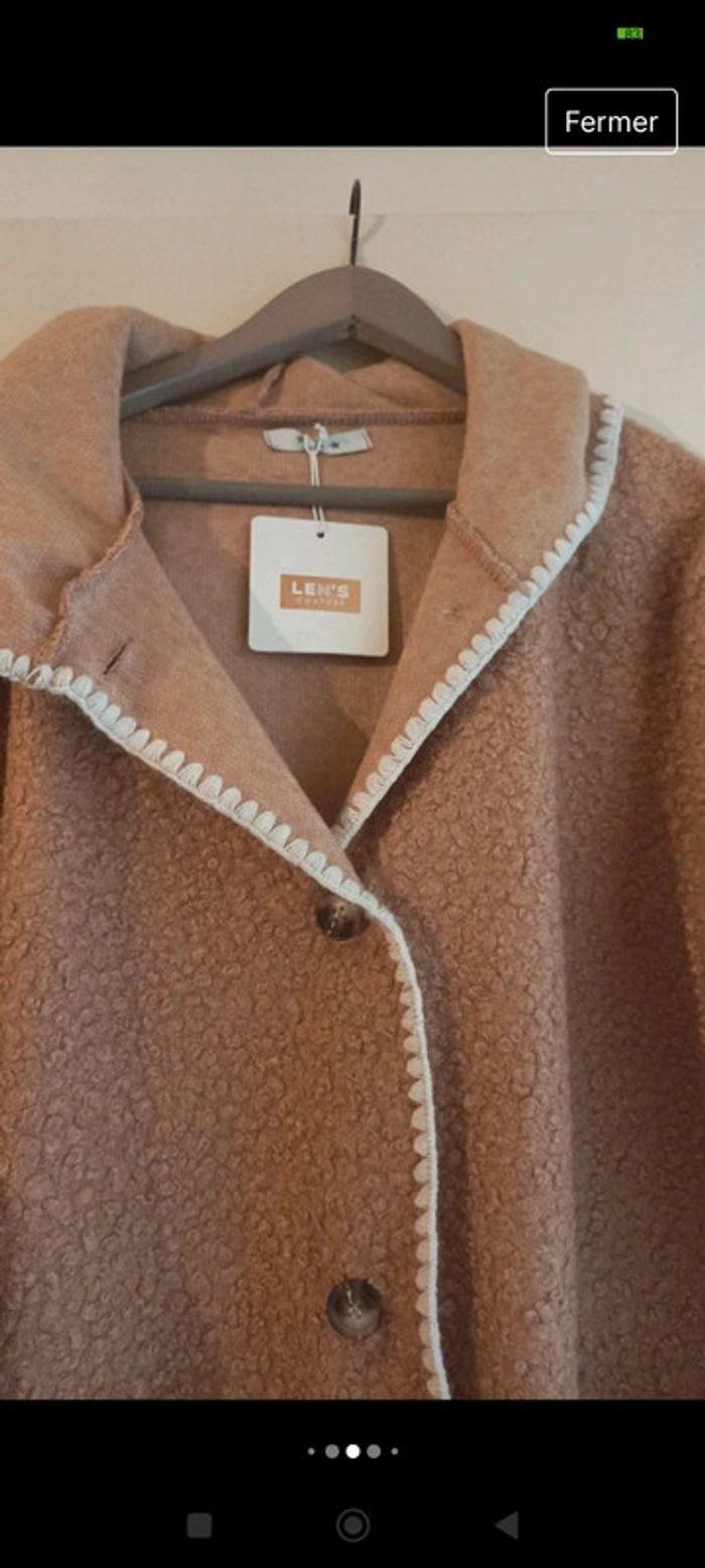 Veste caban neuve camel Taille unique grande/ taille - photo numéro 4