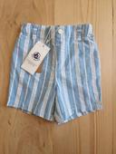 Short Petit Bateau 18 mois neuf