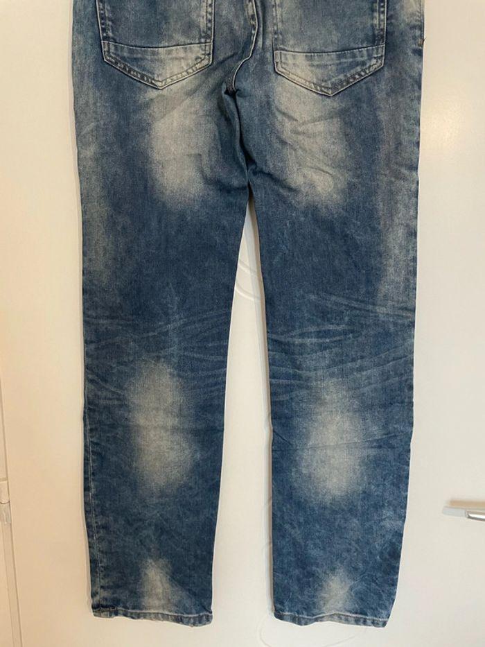 Jean bleu clair effet délavé taille haute coupe regular droit owk ltd denim taille 38 - photo numéro 8