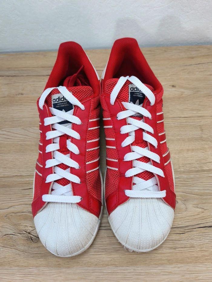 Baskets adidas superstar rouge pointure 44 - photo numéro 4