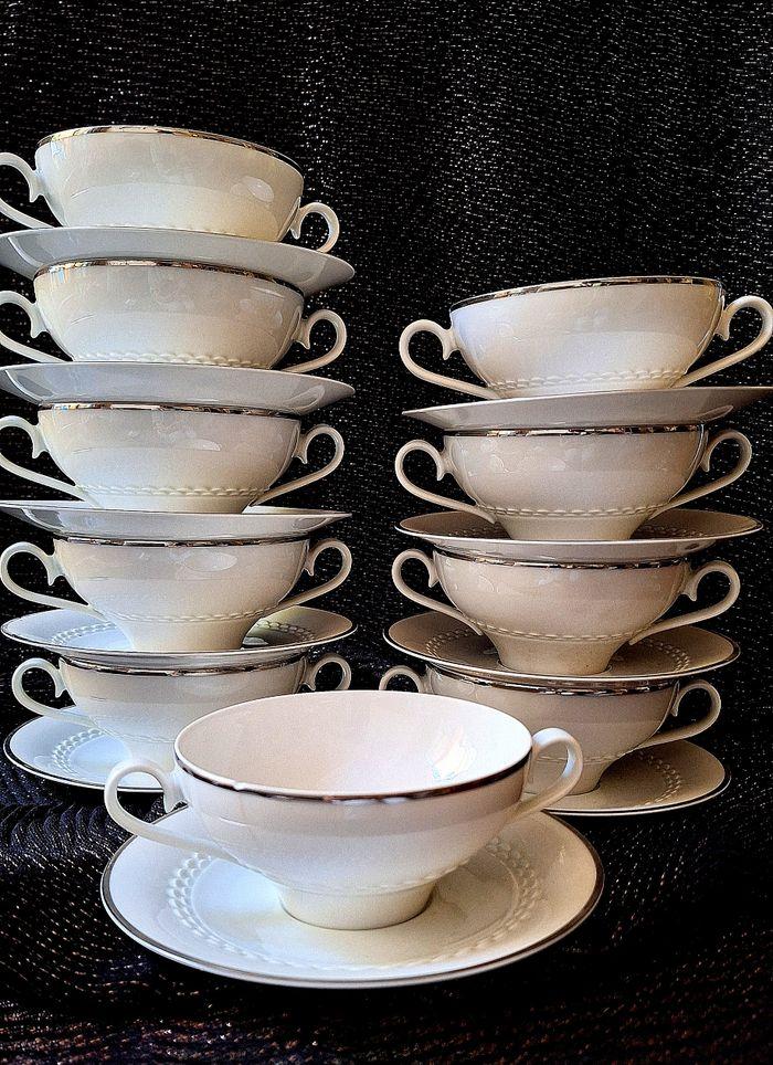 10 tasses porcelaine - photo numéro 1