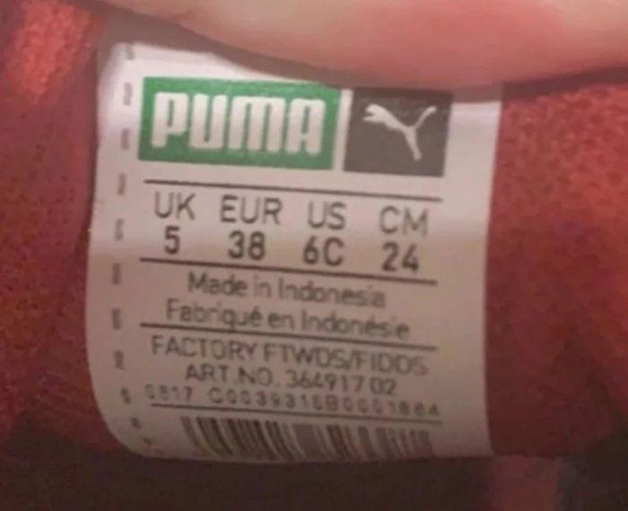 Magnifique baskets Puma en cuir bordeaux vernis pointure 38 - photo numéro 3