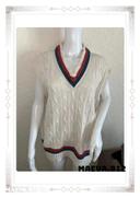 Pull sweat hoodies sans manches torsadé blanc Nina  Ricci Club vintage 90s taille M/L