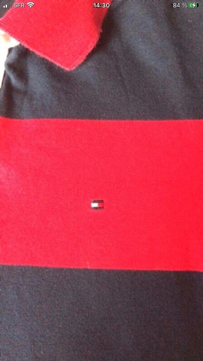 Polo tommy hilfiger rouge et bleu - photo numéro 1