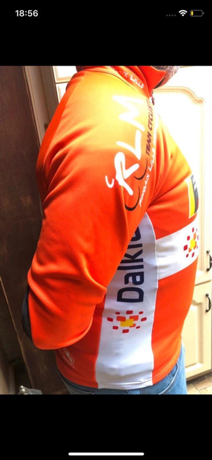 Veste cyclisme vintage orange fluo Giordana taille xl excellent état - photo numéro 2