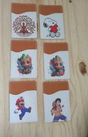 Porte carte fée clochette, panda, groot, stitch, goldorak, marie, totoro, dragon ball z, candy, ....