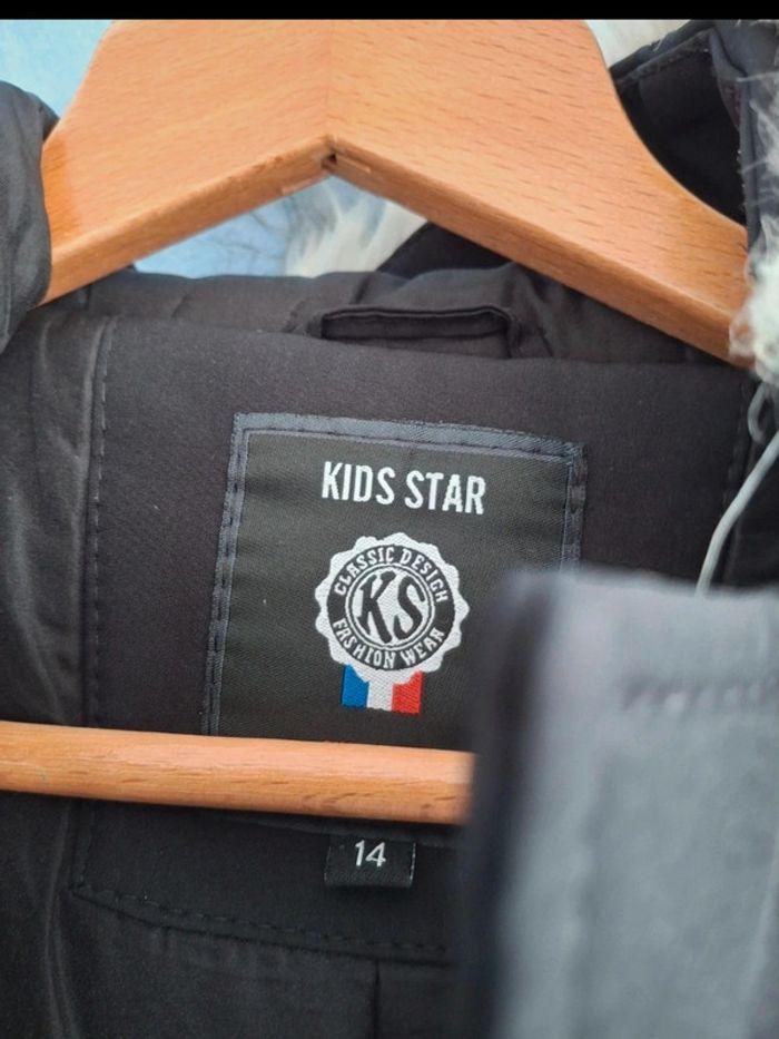 Parka très chaud kids star avec capuche fausse fourrure - photo numéro 4