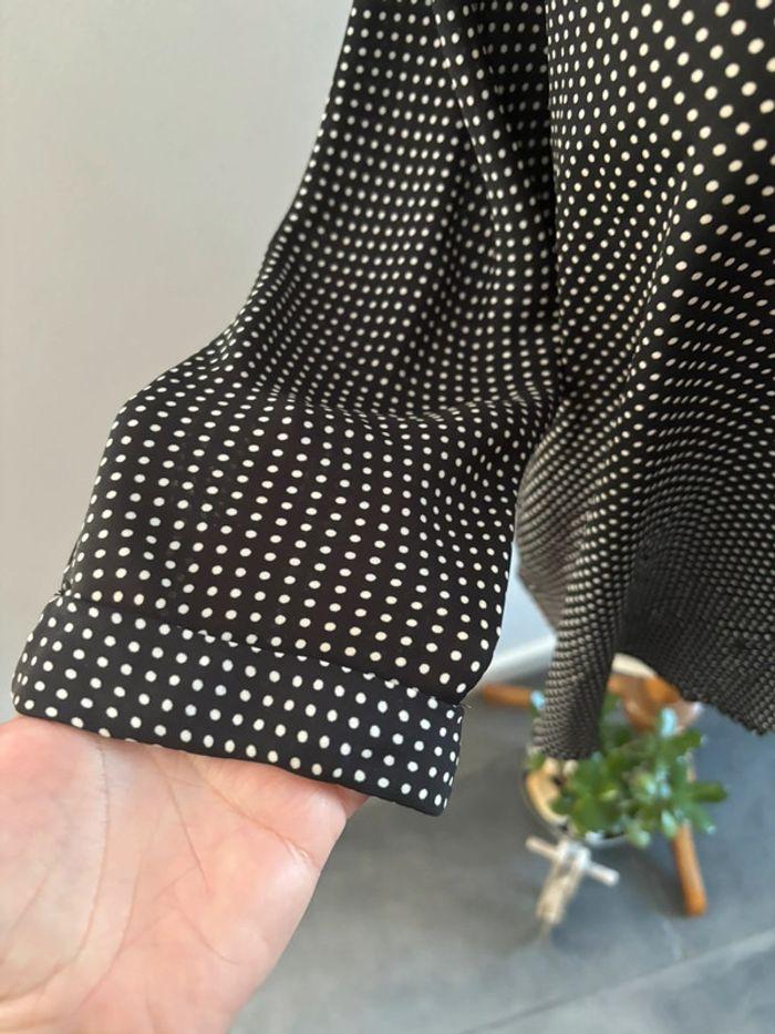 Blouse Zara à pois Noir/blanc XL - photo numéro 4