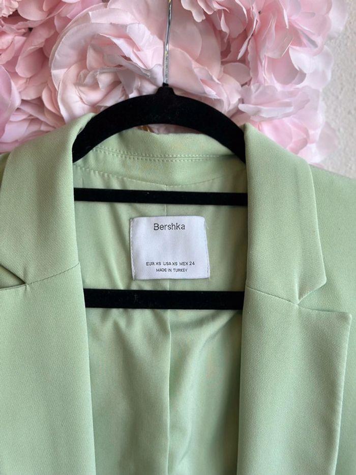 Blazer Bershka vert pâle, taille XS - photo numéro 4