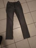 Jeans gris taille droite