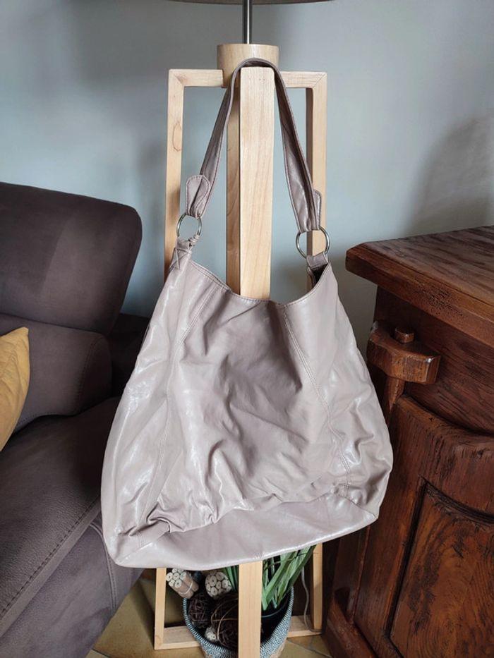 Grand sac fourre tout beige parme Rodier - photo numéro 14