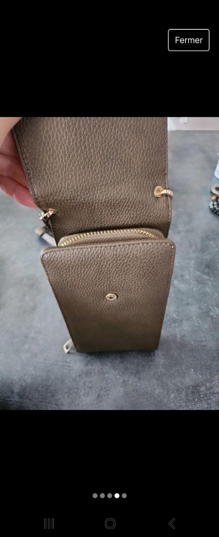 Petit sac en bandoulière marron cuir - photo numéro 4