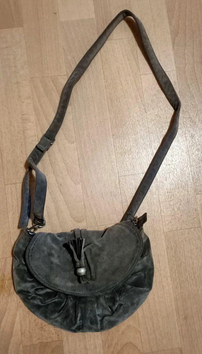 Sac bandoulière gris - photo numéro 1