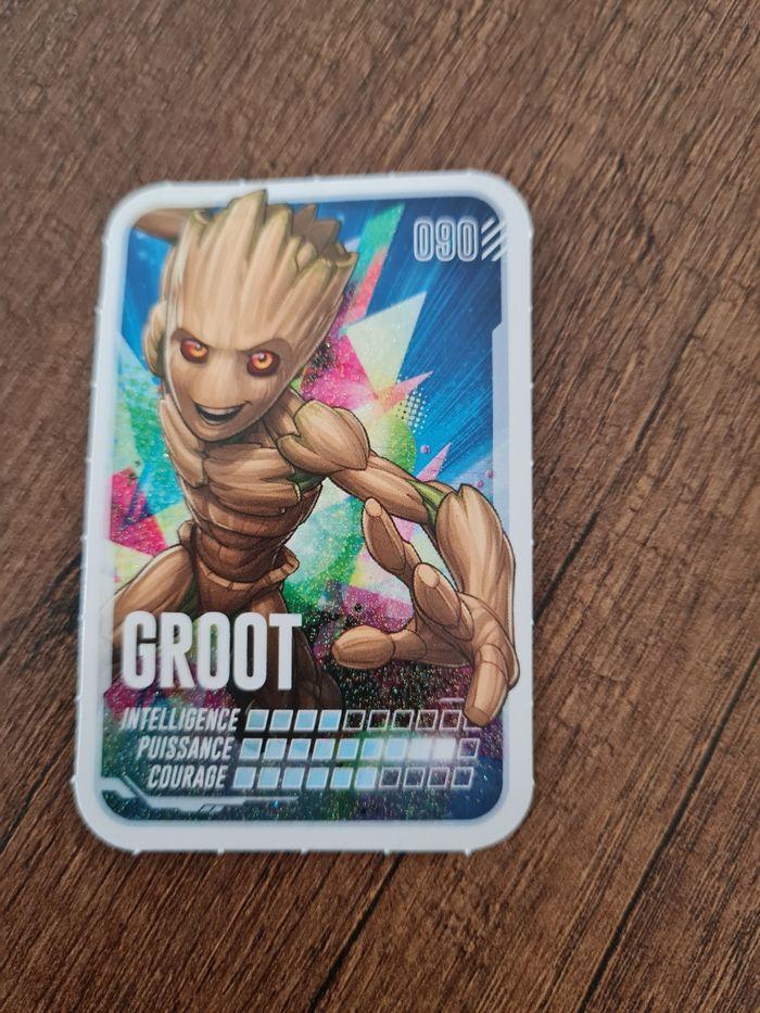 80 cartes marvels non ouvertes + groot - photo numéro 2