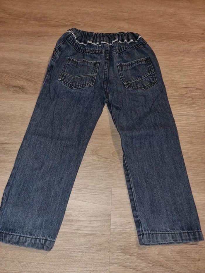 Jeans bleu garçon 24 mois taille ajustable - photo numéro 2