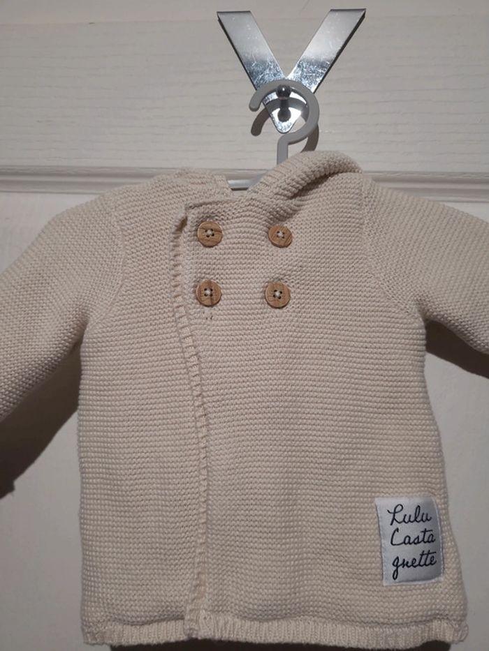 Veste tricot beige Lulu Castagnette - photo numéro 4