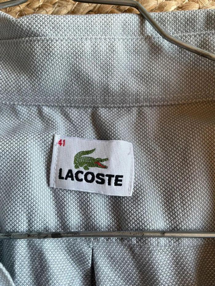 Chemise grise taille 41/L lacoste vintage - photo numéro 2