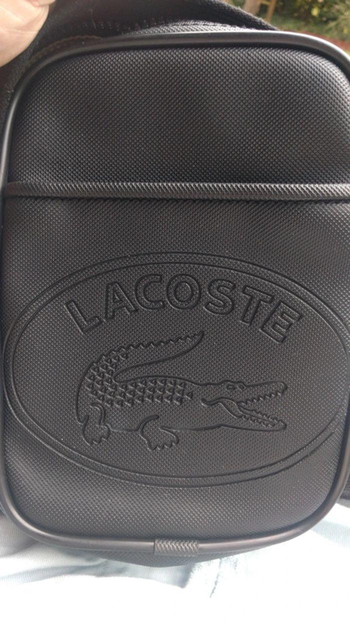 Sacoche besace Lacoste noire - photo numéro 4