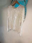 Tunique en dentelle en tbe beige t M