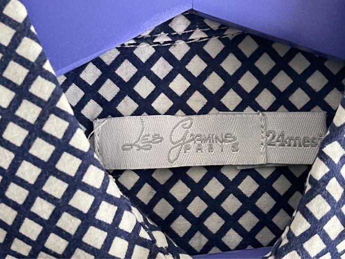 Chemise garçon à motif blanc/bleu marine « Les gamins » - photo numéro 3