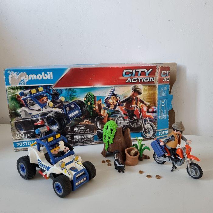 PLAYMOBIL - 70570 - Policier avec voiturette et voleur à moto - - photo numéro 1