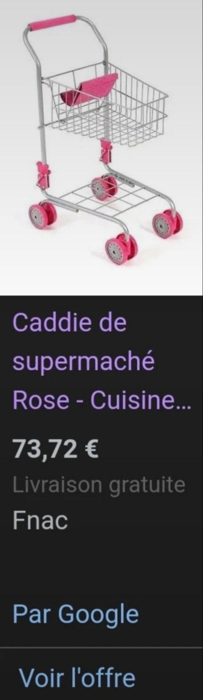 Caddie de supermarché rose - photo numéro 9