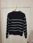 pull d'hiver 30% laine suncoo noir taille L