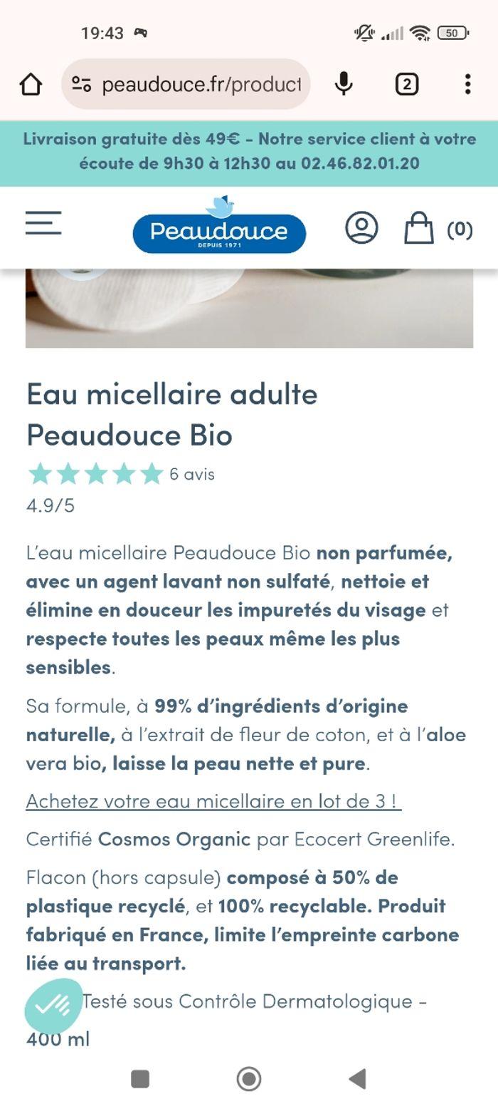 Eau micellaire peaudouce neuve - photo numéro 2