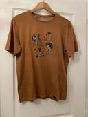 T-shirt imprimé marron