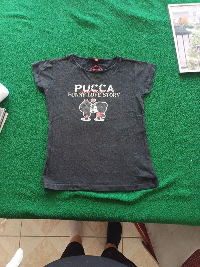 Tee-shirt noir pucca 12 ans - photo numéro 1