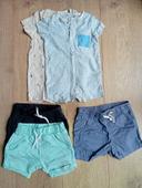 3 shorts 9 mois et 1 combishort