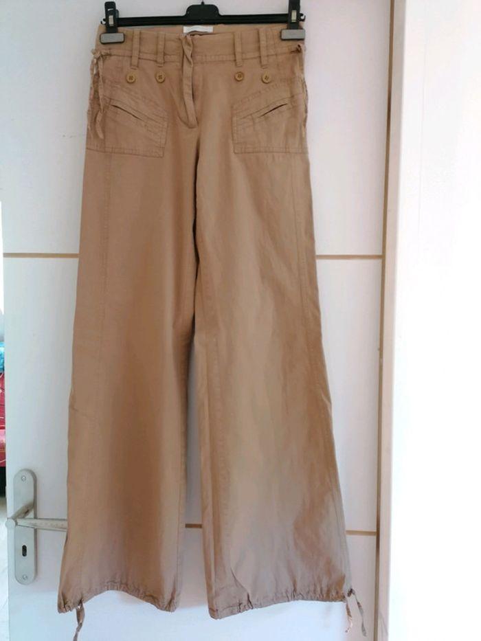 Pantalon cargo Promod camel taille 36/38 #espanolitinafemme - photo numéro 1