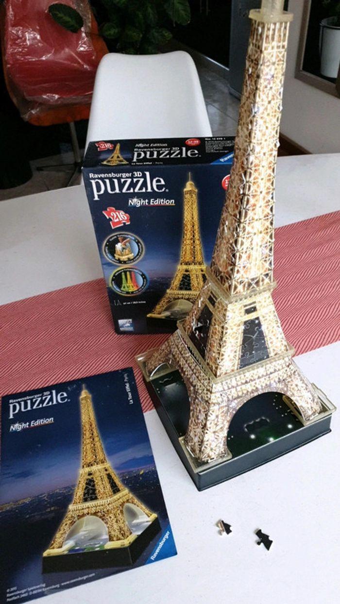 Puzzle 3D nigh édition tour Eiffel - photo numéro 1