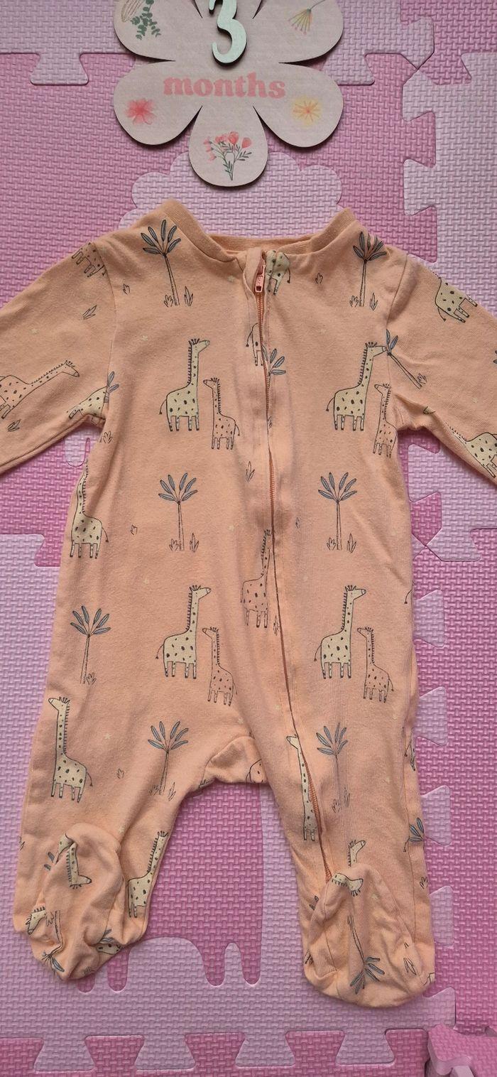 Pyjama girafe corail 3 mois - photo numéro 2