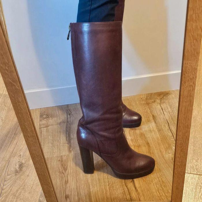 Bottes à talons San Marina bordeaux Taille 39 - photo numéro 1