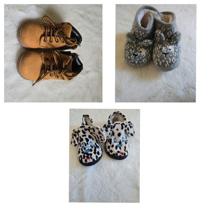 Lot 3 paires chaussons + chaussure taille 19