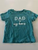 T-shirt turquoise pat et ripaton 12 mois