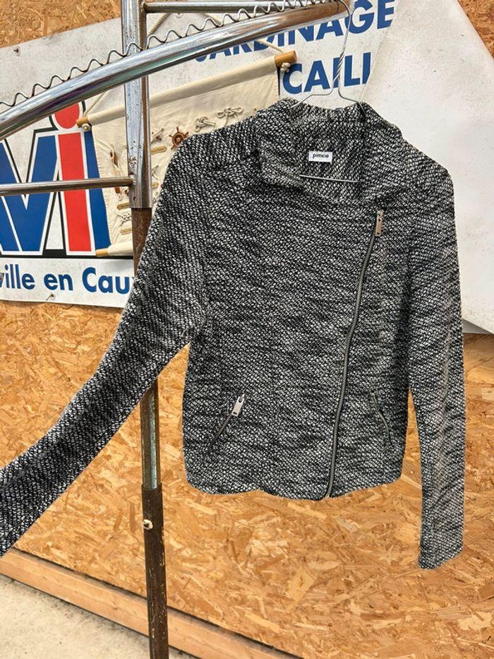 Veste chic grise / noire - photo numéro 1