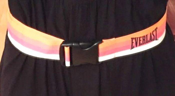 Ceinture sangle rose/orange Everlast, ajustable T.U, neuve - photo numéro 3