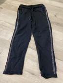 Pantalon jogging noir bande argenté u essentiel 3 ans